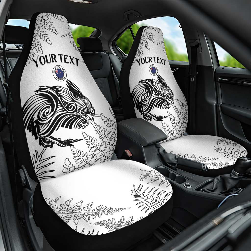 Custom New Zealand Kiwi Football Car Seat Cover Aotearoa Silver Fern