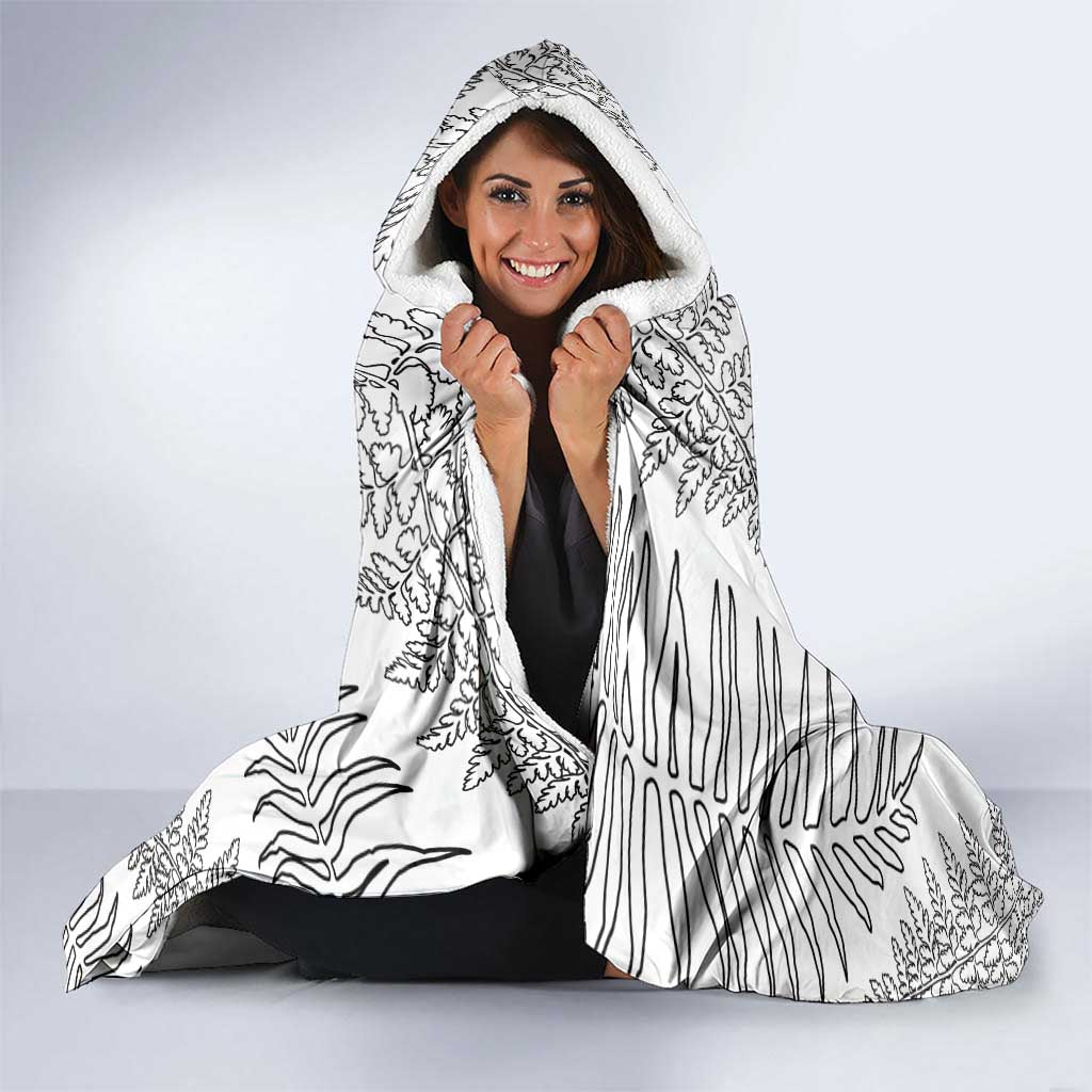 Custom New Zealand Kiwi Football Hooded Blanket Aotearoa Silver Fern LT14 - Polynesian Pride