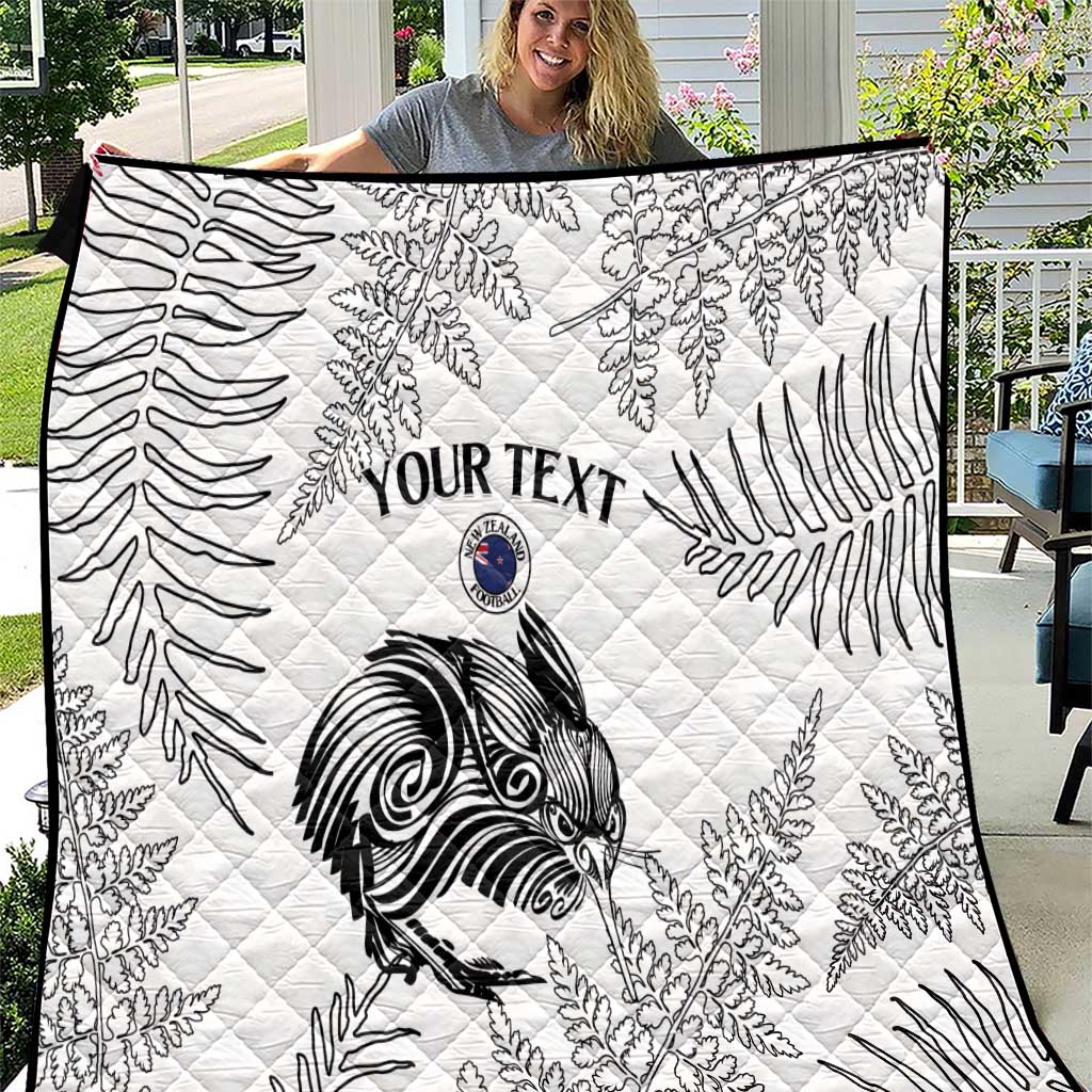 Custom New Zealand Kiwi Football Quilt Aotearoa Silver Fern
