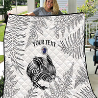 Custom New Zealand Kiwi Football Quilt Aotearoa Silver Fern