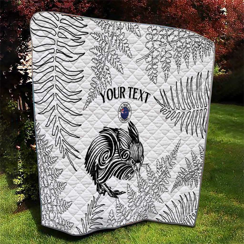 Custom New Zealand Kiwi Football Quilt Aotearoa Silver Fern