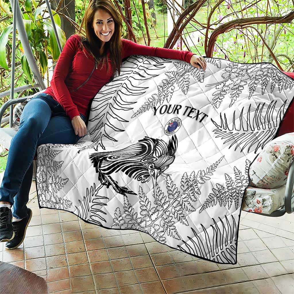 Custom New Zealand Kiwi Football Quilt Aotearoa Silver Fern