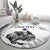 Custom New Zealand Kiwi Football Round Carpet Aotearoa Silver Fern