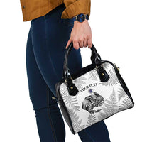 Custom New Zealand Kiwi Football Shoulder Handbag Aotearoa Silver Fern