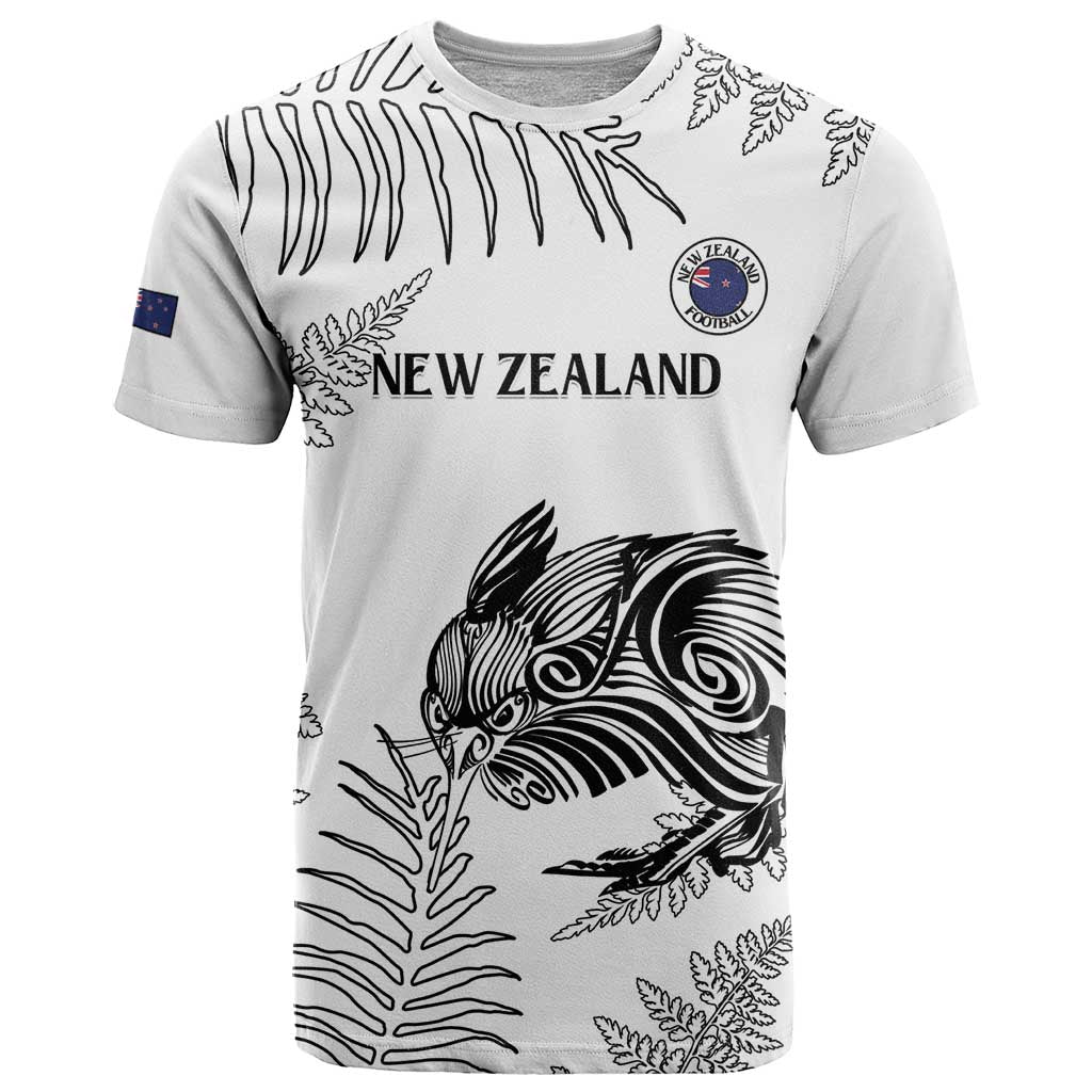 Custom New Zealand Kiwi Football T Shirt Aotearoa Silver Fern