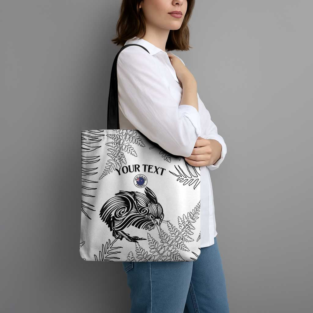 Custom New Zealand Kiwi Football Tote Bag Aotearoa Silver Fern - Polynesian Pride