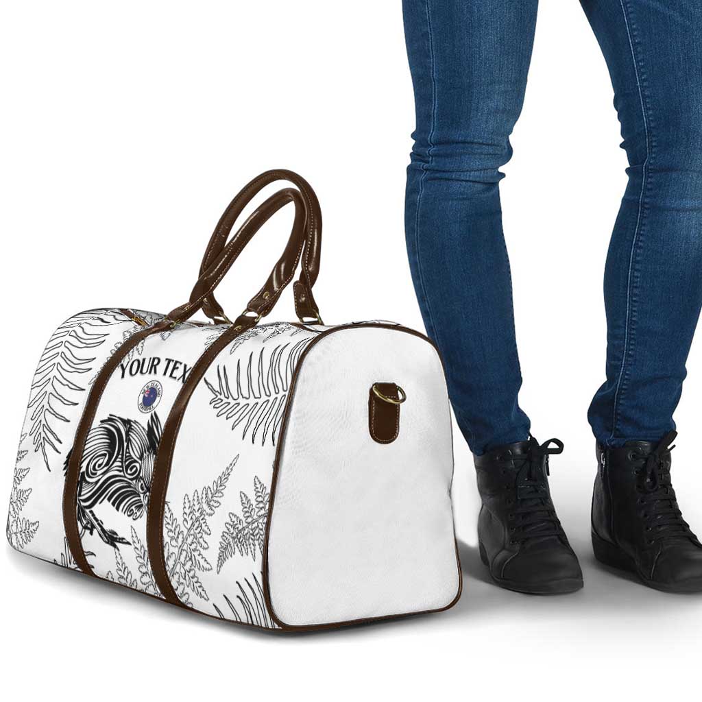 Custom New Zealand Kiwi Football Travel Bag Aotearoa Silver Fern - Polynesian Pride