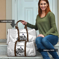 Custom New Zealand Kiwi Football Travel Bag Aotearoa Silver Fern - Polynesian Pride