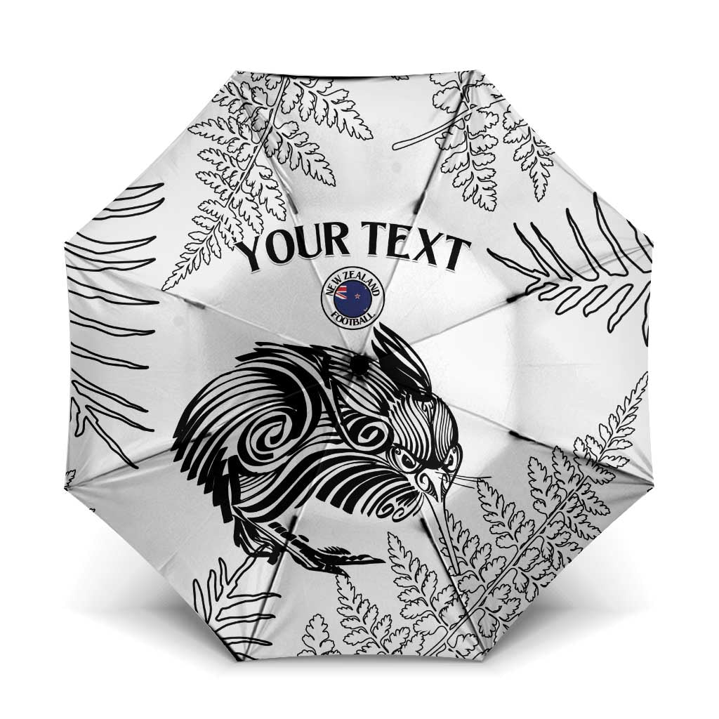 Custom New Zealand Kiwi Football Umbrella Aotearoa Silver Fern - Polynesian Pride