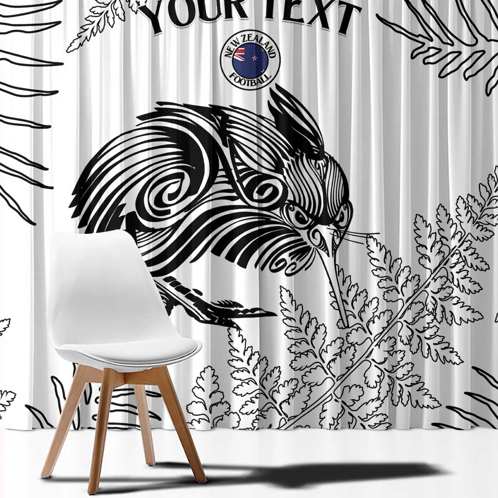 Custom New Zealand Kiwi Football Window Curtain Aotearoa Silver Fern LT14 - Polynesian Pride