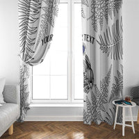 Custom New Zealand Kiwi Football Window Curtain Aotearoa Silver Fern LT14 - Polynesian Pride