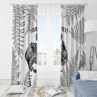 Custom New Zealand Kiwi Football Window Curtain Aotearoa Silver Fern LT14 - Polynesian Pride