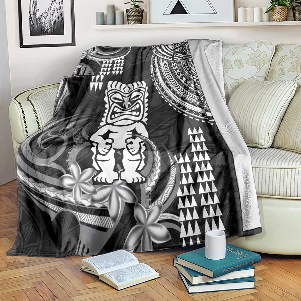 Hawaii Ku God Blanket Kakau Mix Polynesian Tattoo LT14 Black - Polynesian Pride