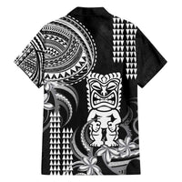 Hawaii Ku God Family Matching Off The Shoulder Long Sleeve Dress and Hawaiian Shirt Kakau Mix Polynesian Tattoo