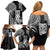 Hawaii Ku God Family Matching Off Shoulder Short Dress and Hawaiian Shirt Kakau Mix Polynesian Tattoo