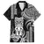 Hawaii Ku God Family Matching Off Shoulder Short Dress and Hawaiian Shirt Kakau Mix Polynesian Tattoo