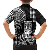 Hawaii Ku God Family Matching Puletasi and Hawaiian Shirt Kakau Mix Polynesian Tattoo