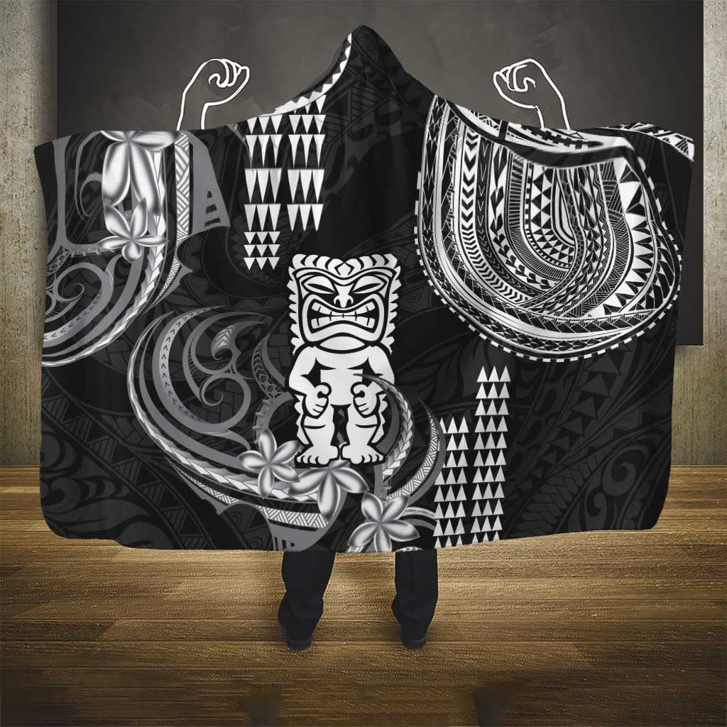 Hawaii Ku God Hooded Blanket Kakau Mix Polynesian Tattoo LT14 - Polynesian Pride