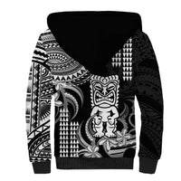 Hawaii Ku God Sherpa Hoodie Kakau Mix Polynesian Tattoo LT14 - Polynesian Pride