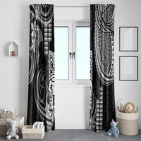 Hawaii Ku God Window Curtain Kakau Mix Polynesian Tattoo LT14 - Polynesian Pride