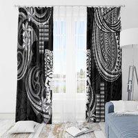Hawaii Ku God Window Curtain Kakau Mix Polynesian Tattoo LT14 - Polynesian Pride
