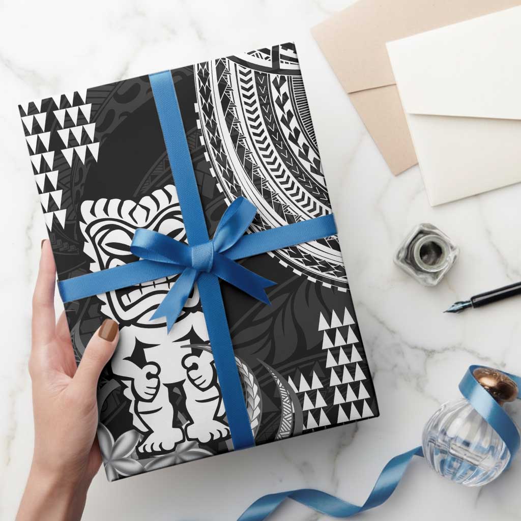 Hawaii Ku God Wrapping Paper Kakau Mix Polynesian Tattoo LT14 - Polynesian Pride