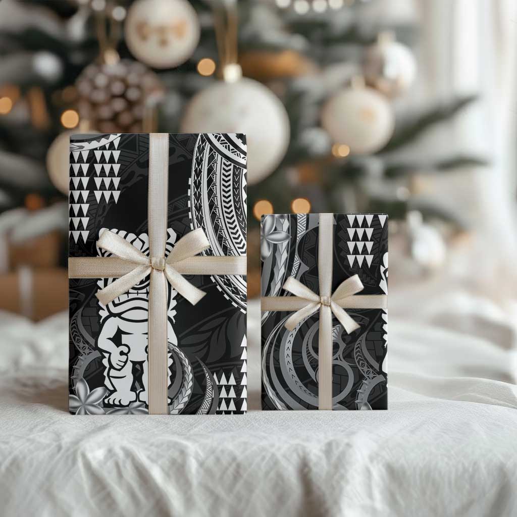Hawaii Ku God Wrapping Paper Kakau Mix Polynesian Tattoo LT14 - Polynesian Pride