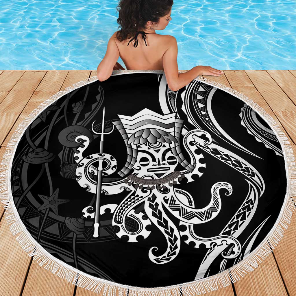 Black Hawaii Kanaloa God Beach Blanket Hawaiian Octopus LT14 - Polynesian Pride
