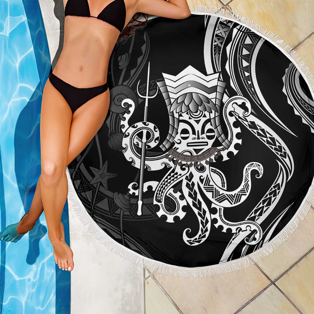 Black Hawaii Kanaloa God Beach Blanket Hawaiian Octopus LT14 - Polynesian Pride
