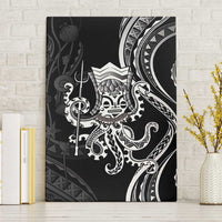 Black Hawaii Kanaloa God Canvas Wall Art Hawaiian Octopus LT14 Without Frame Black - Polynesian Pride