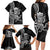 Black Hawaii Kanaloa God Family Matching Long Sleeve Bodycon Dress and Hawaiian Shirt Hawaiian Octopus