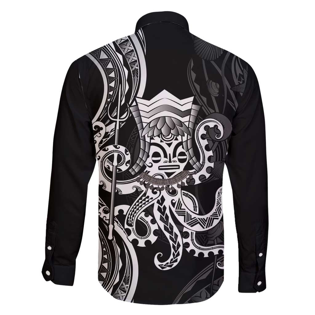 Black Hawaii Kanaloa God Family Matching Summer Maxi Dress and Hawaiian Shirt Hawaiian Octopus