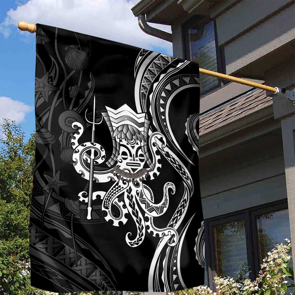 Black Hawaii Kanaloa God Garden Flag Hawaiian Octopus LT14 - Polynesian Pride