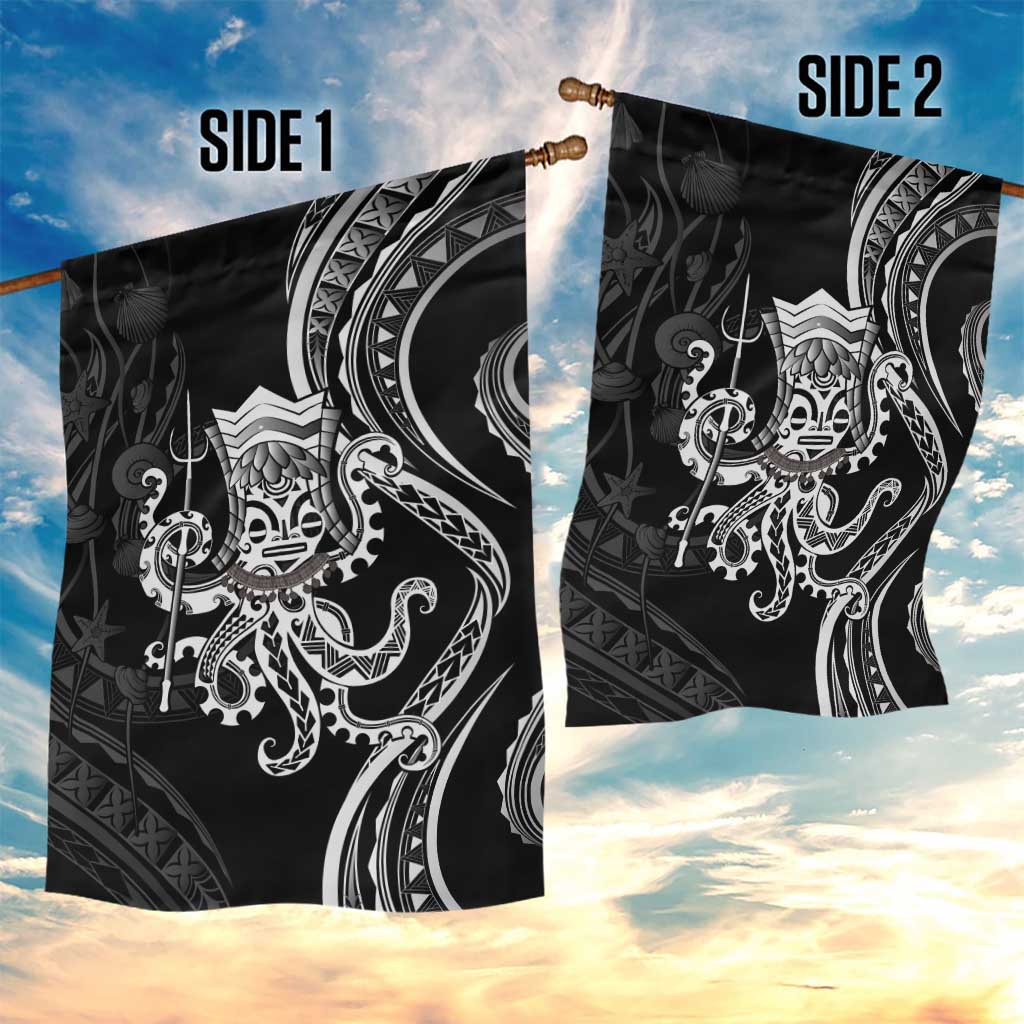 Black Hawaii Kanaloa God Garden Flag Hawaiian Octopus LT14 - Polynesian Pride
