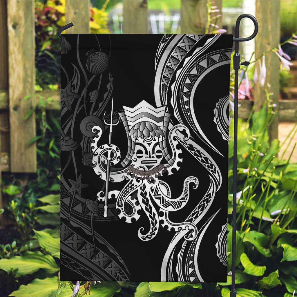 Black Hawaii Kanaloa God Garden Flag Hawaiian Octopus LT14 Garden Flag Black - Polynesian Pride