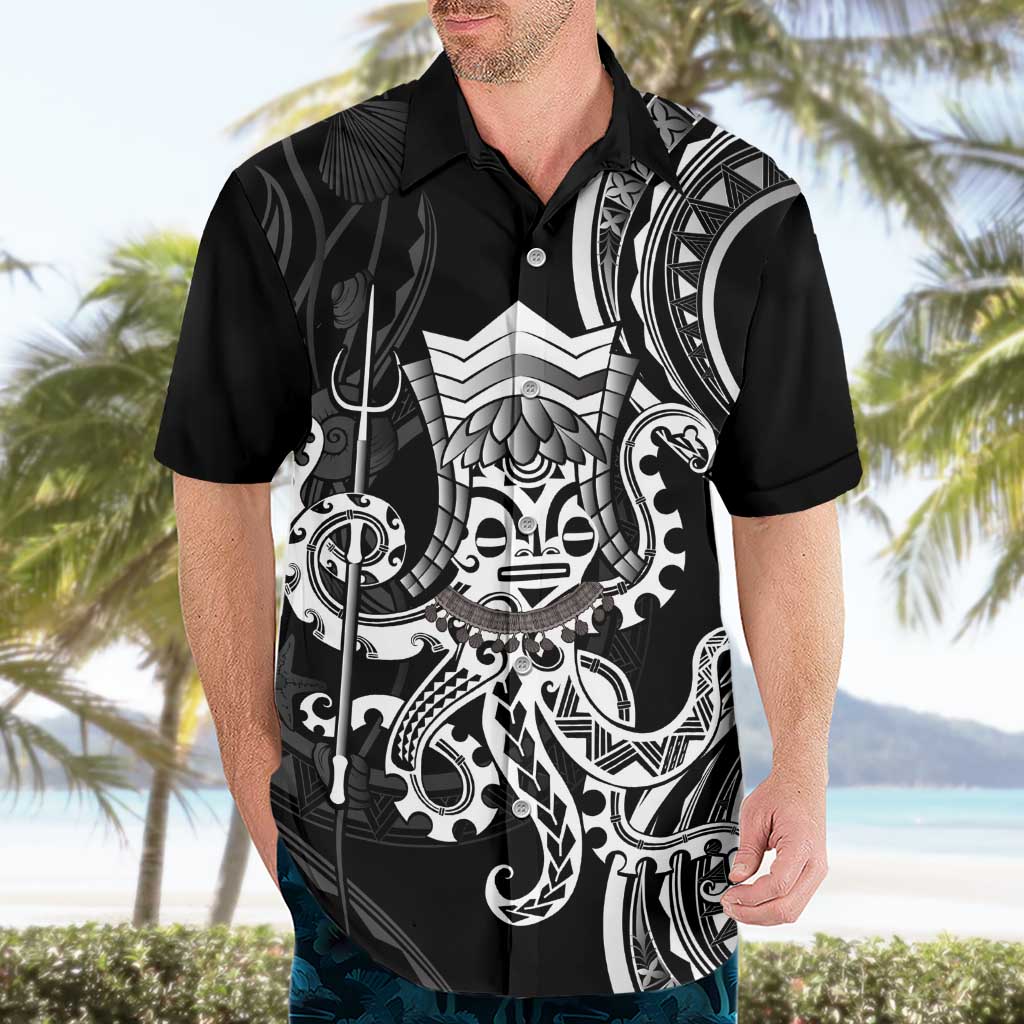 Black Hawaii Kanaloa God Hawaiian Shirt Hawaiian Octopus LT14 - Polynesian Pride