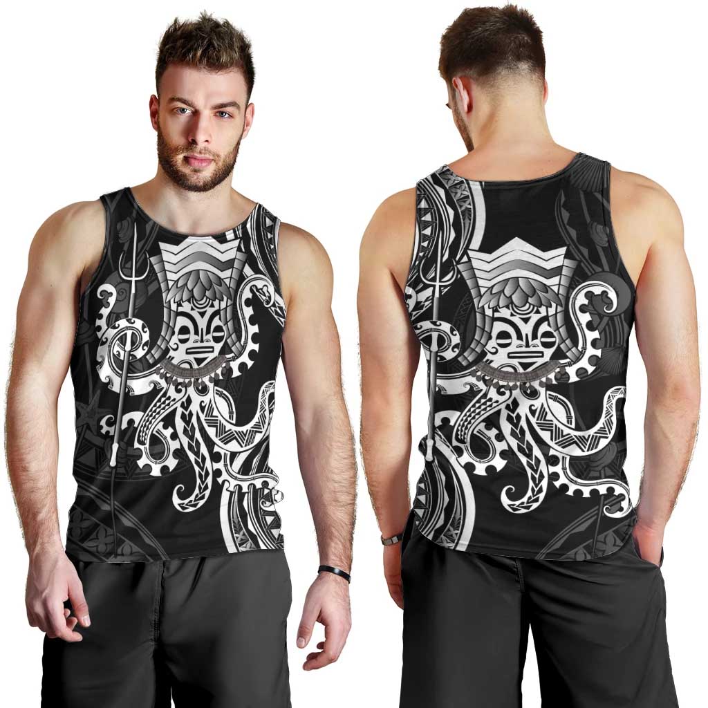 Black Hawaii Kanaloa God Men Tank Top Hawaiian Octopus LT14 - Polynesian Pride