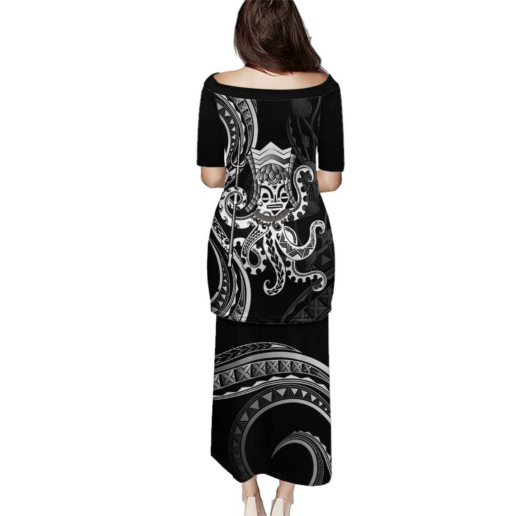 Black Hawaii Kanaloa God Puletasi Hawaiian Octopus LT14 - Polynesian Pride