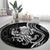 Black Hawaii Kanaloa God Round Carpet Hawaiian Octopus