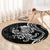 Black Hawaii Kanaloa God Round Carpet Hawaiian Octopus