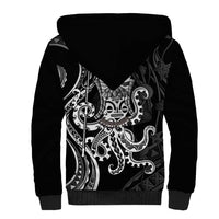 Black Hawaii Kanaloa God Sherpa Hoodie Hawaiian Octopus LT14 - Polynesian Pride