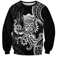 Black Hawaii Kanaloa God Sweatshirt Hawaiian Octopus LT14 Unisex Black - Polynesian Pride