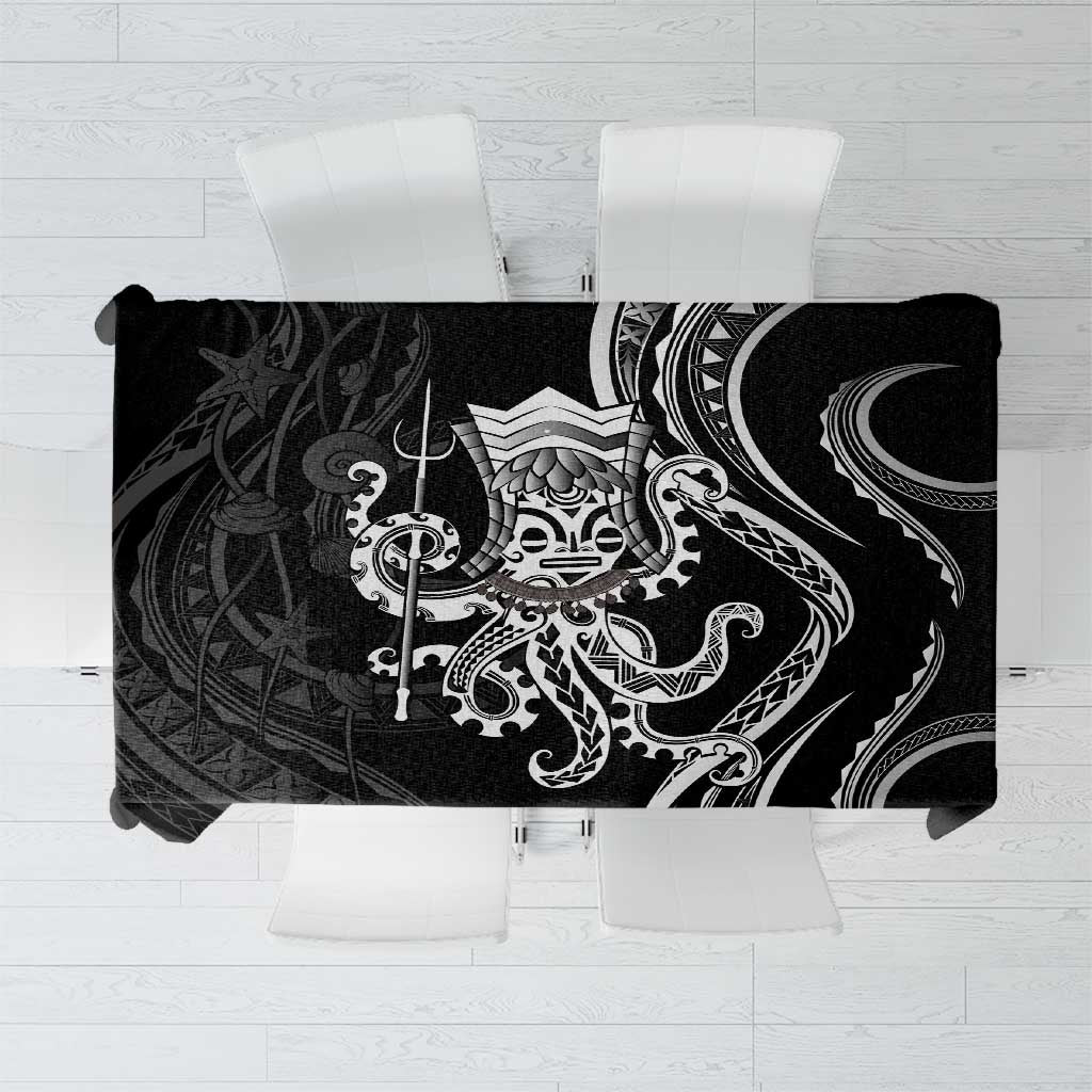 Black Hawaii Kanaloa God Tablecloth Hawaiian Octopus LT14 Black - Polynesian Pride