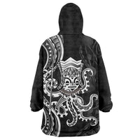 Black Hawaii Kanaloa God Wearable Blanket Hoodie Hawaiian Octopus LT14 - Polynesian Pride