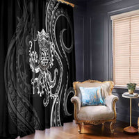Black Hawaii Kanaloa God Window Curtain Hawaiian Octopus LT14 - Polynesian Pride