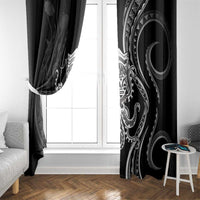 Black Hawaii Kanaloa God Window Curtain Hawaiian Octopus LT14 - Polynesian Pride