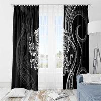 Black Hawaii Kanaloa God Window Curtain Hawaiian Octopus LT14 - Polynesian Pride