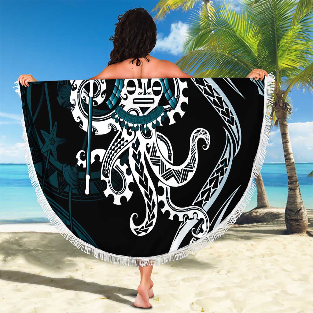 Turquoise Hawaii Kanaloa God Beach Blanket Hawaiian Octopus LT14 - Polynesian Pride