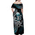 Turquoise Hawaii Kanaloa God Family Matching Off Shoulder Maxi Dress and Hawaiian Shirt Hawaiian Octopus