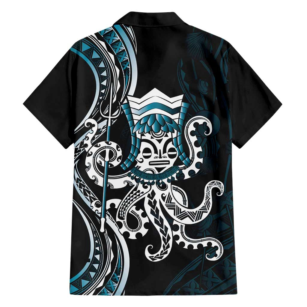 Turquoise Hawaii Kanaloa God Hawaiian Shirt Hawaiian Octopus LT14 - Polynesian Pride